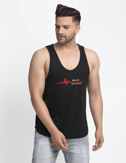 One Life Printed Sleeveless Innerwear Gym Vest - Friskers
