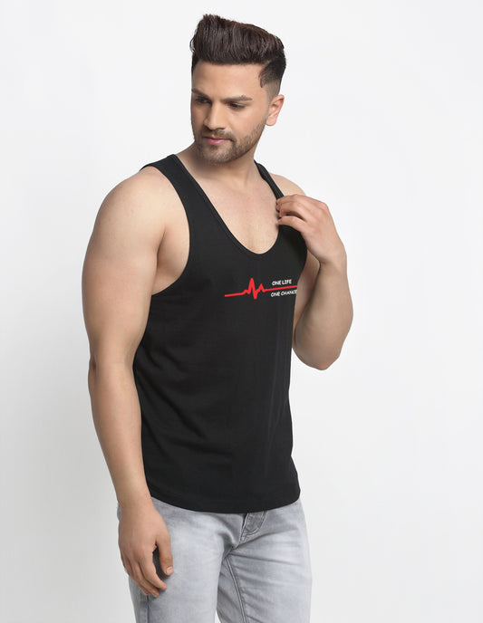 One Life Printed Sleeveless Innerwear Gym Vest - Friskers