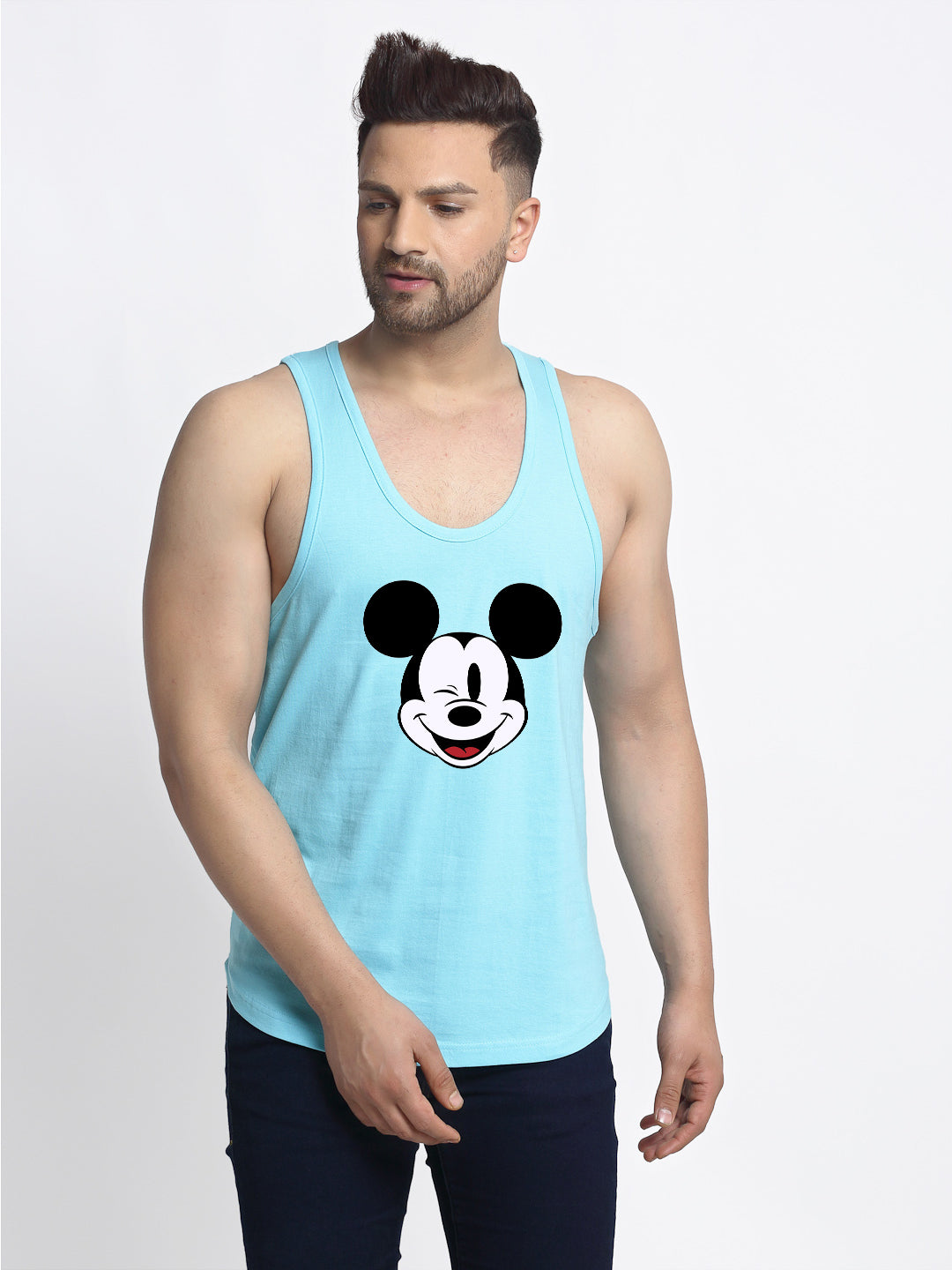 Micky Mouse Printed Innerwear Gym Vest - Friskers