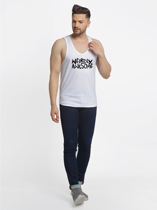 Men Awesome Printed Innerwear Gym Vest - Friskers