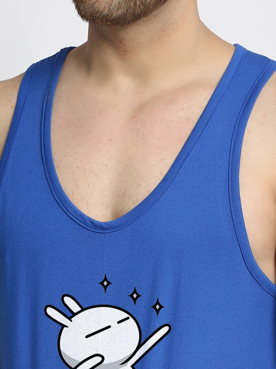 Three Star Printed Airy Sleeveless Innerwear Gym Vest - Friskers
