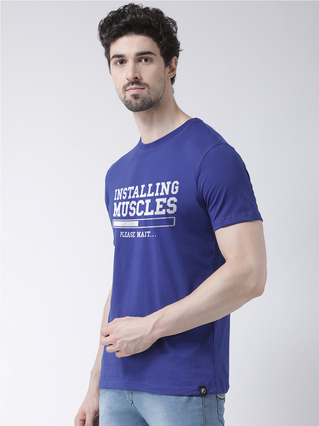 Instaling Muscles Printed Round Neck Clearance T-shirt - Friskers
