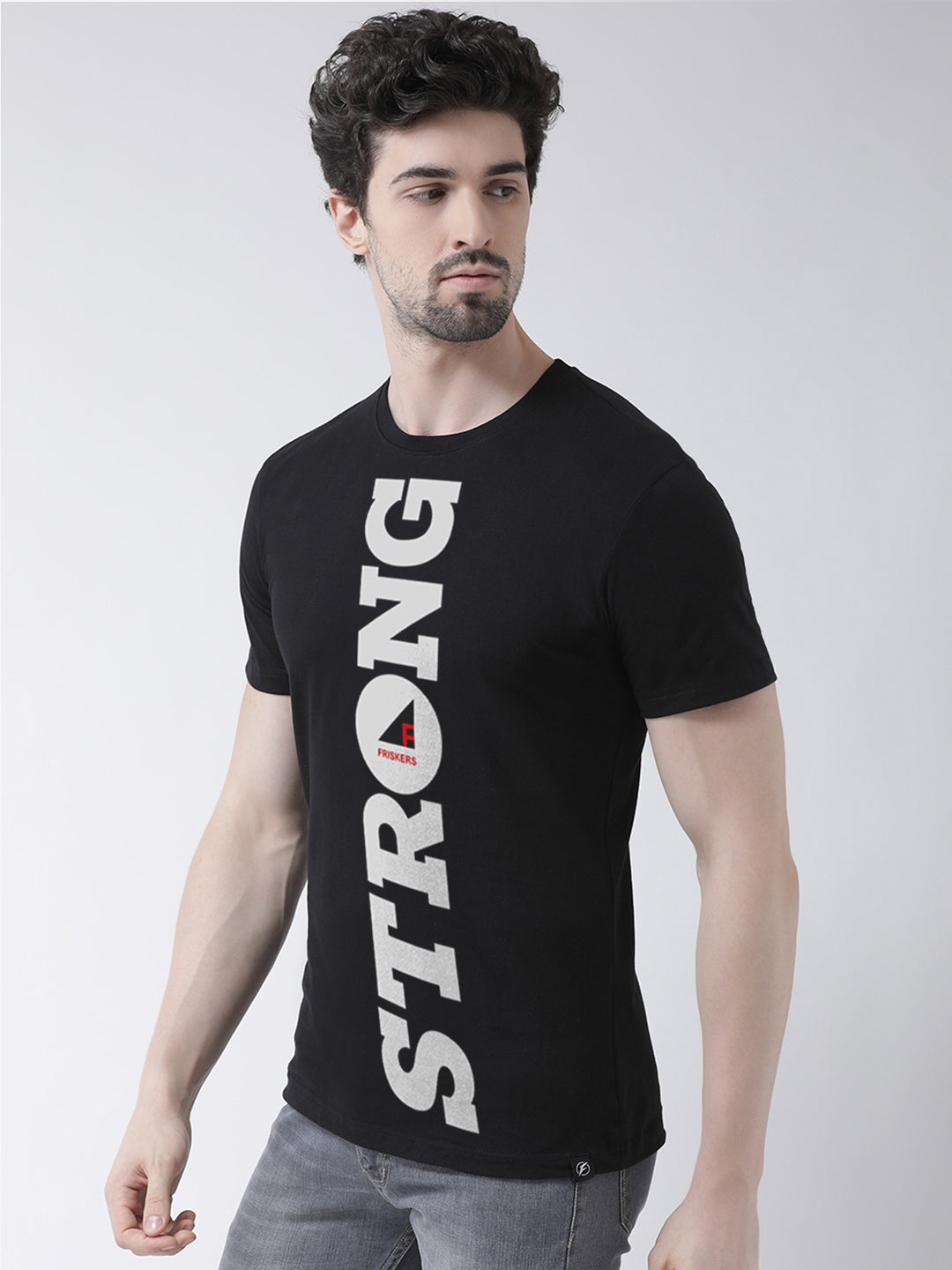 Mens Strong Printed Round Neck Clearence T-shirt - Friskers