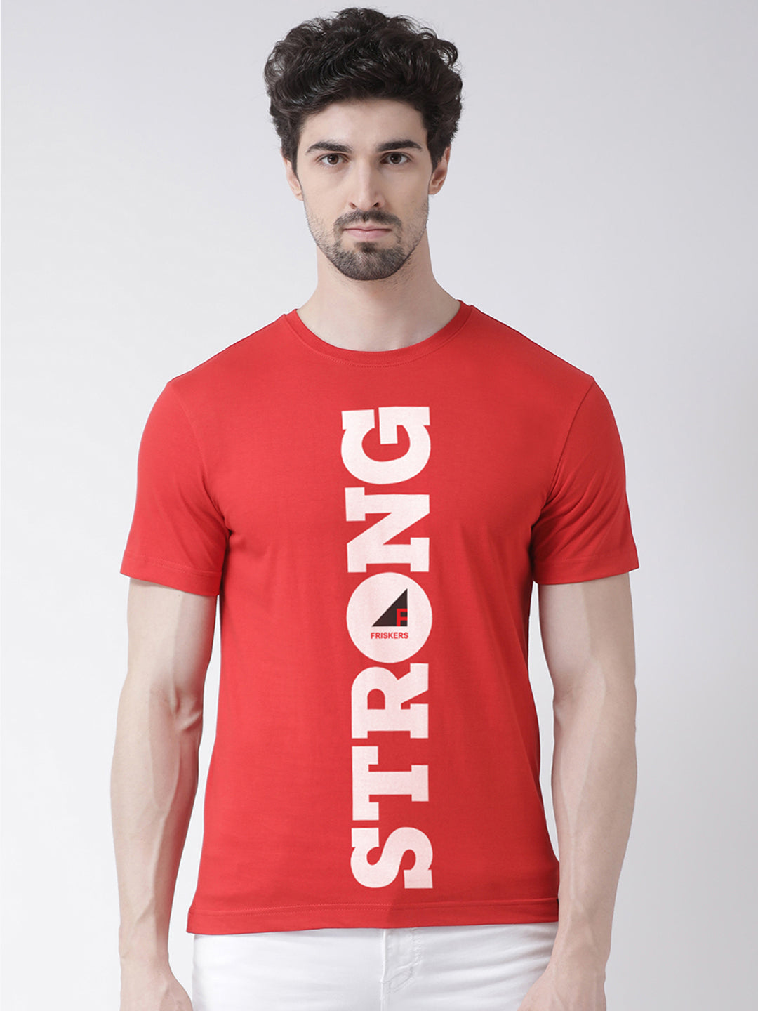 Mens Strong Printed Round Neck Clearence T-shirt - Friskers