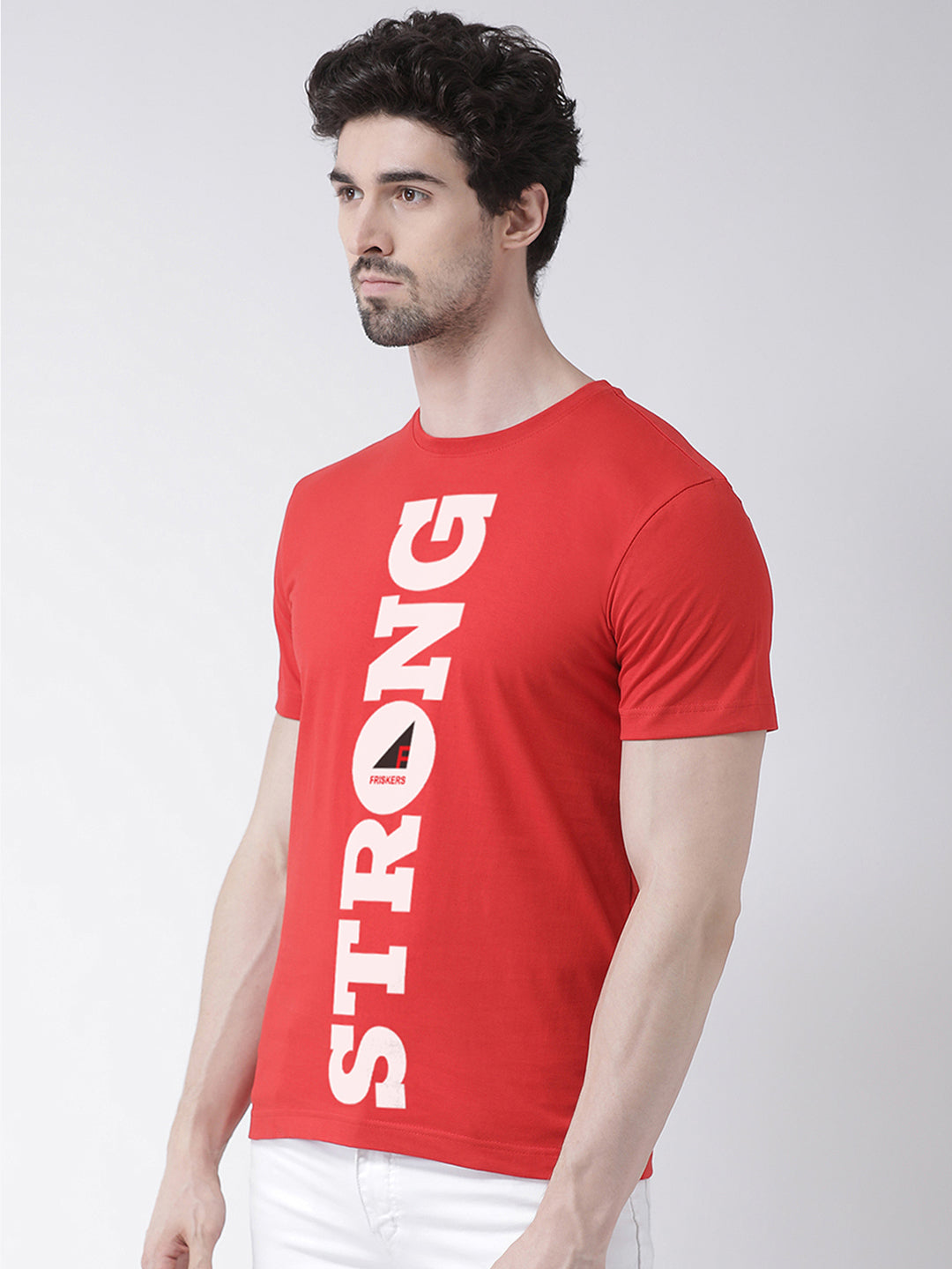 Mens Strong Printed Round Neck Clearence T-shirt - Friskers