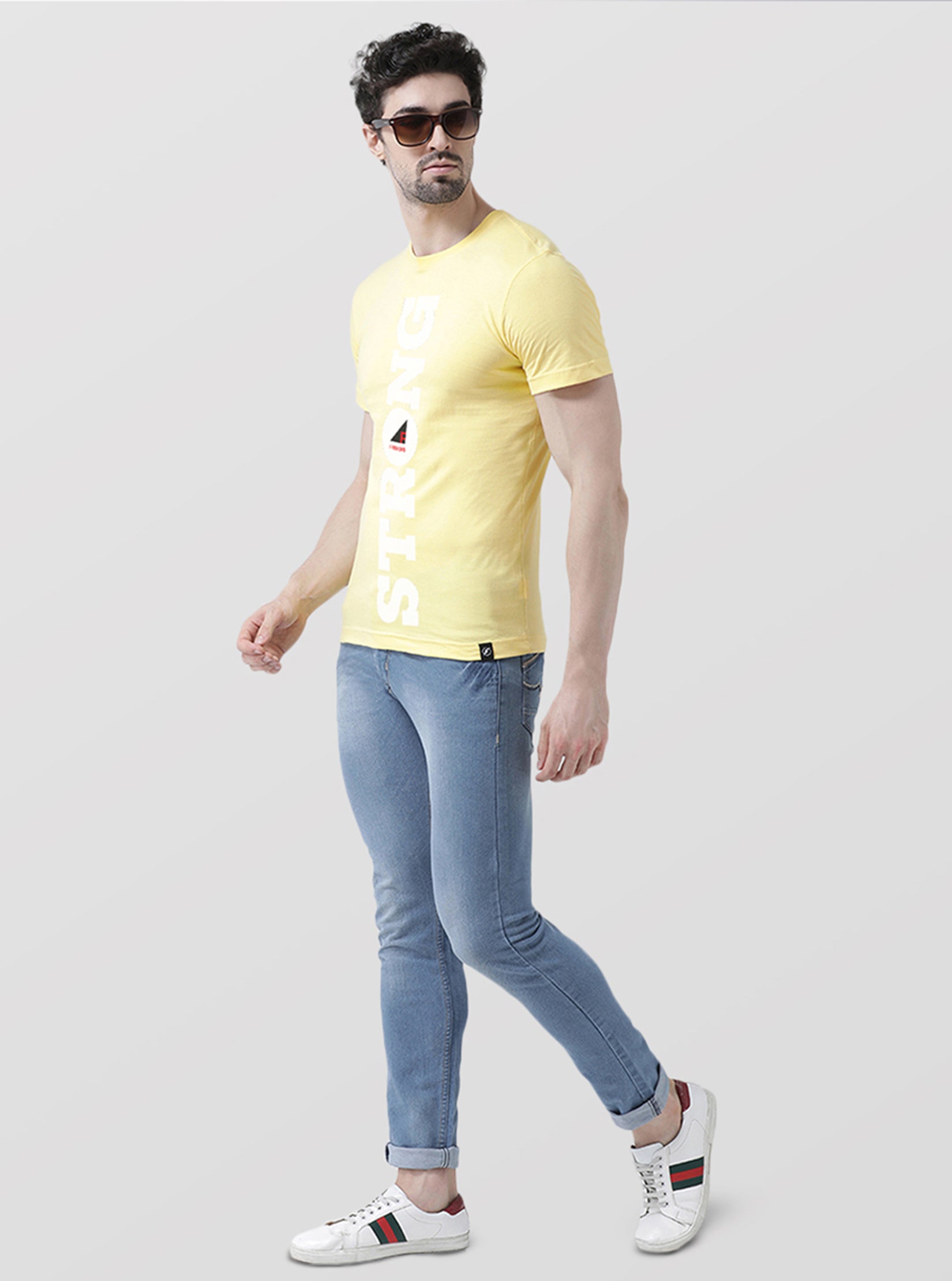 Mens Strong Printed Round Neck Clearence T-shirt - Friskers