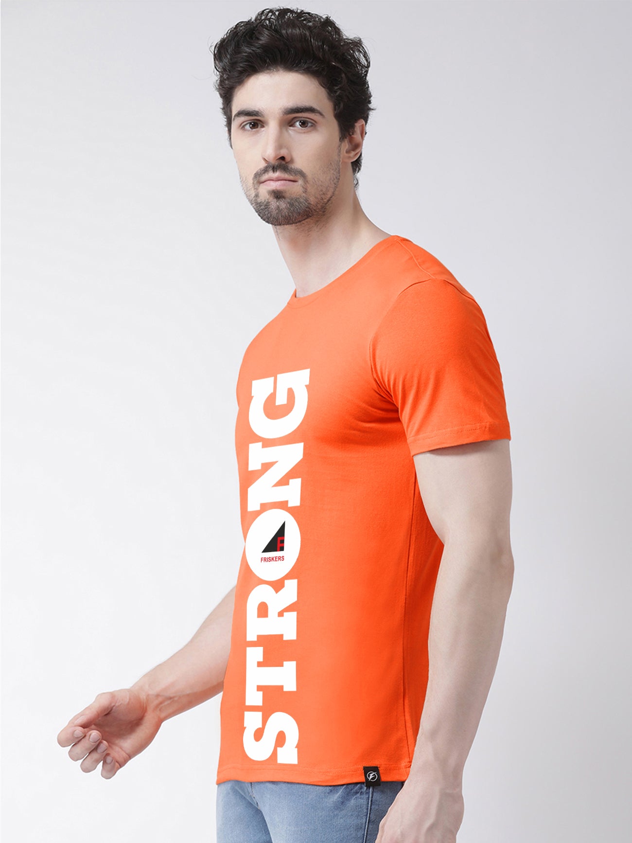 Mens Strong Printed Round Neck Clearence T-shirt - Friskers