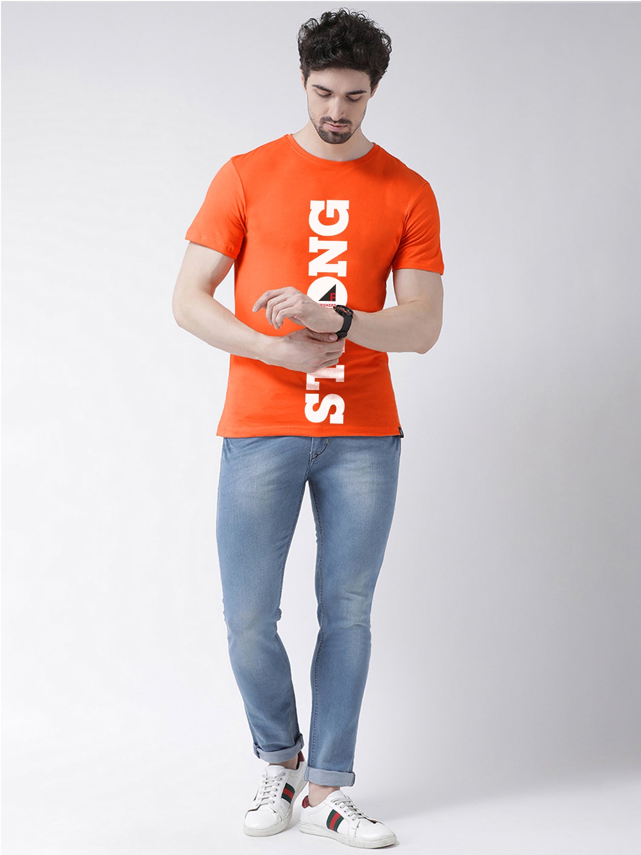 Mens Strong Printed Round Neck Clearence T-shirt - Friskers