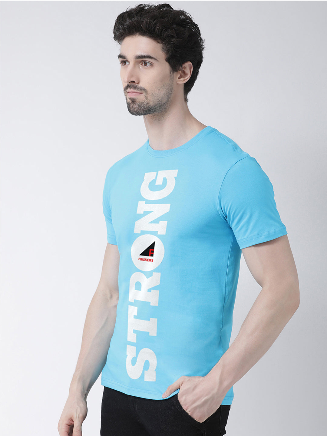 Mens Strong Printed Round Neck Clearence T-shirt - Friskers