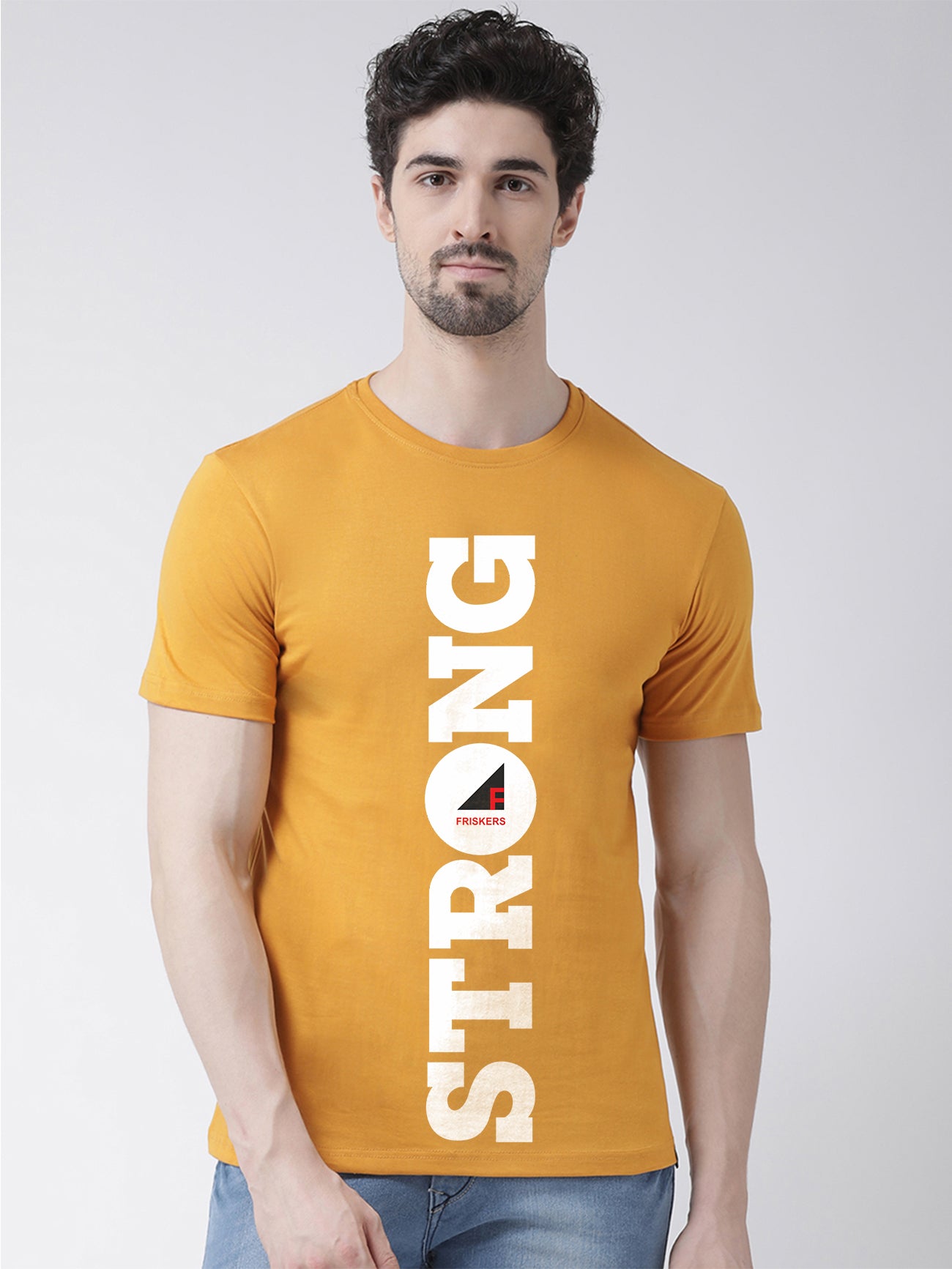 Mens Strong Printed Round Neck Clearence T-shirt - Friskers