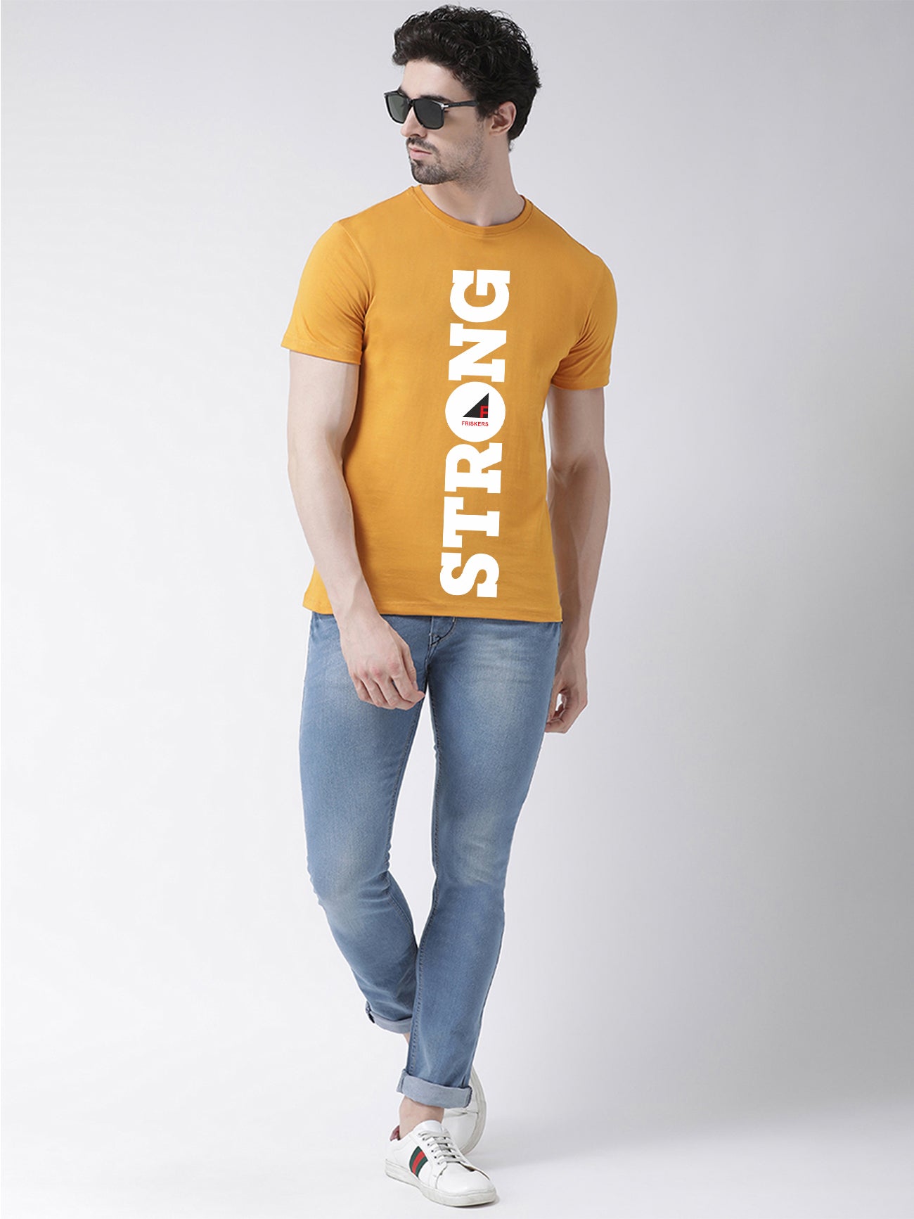 Mens Strong Printed Round Neck Clearence T-shirt - Friskers