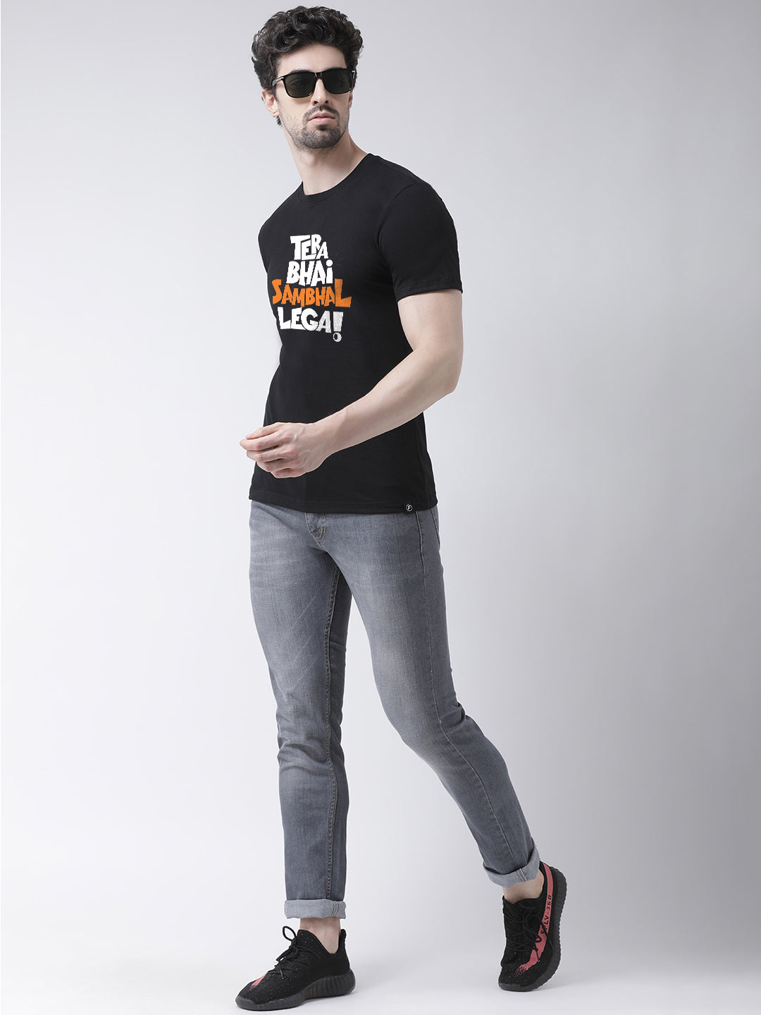 Tera bhai Sambhal lega Printed Clearence T-shirt - Friskers