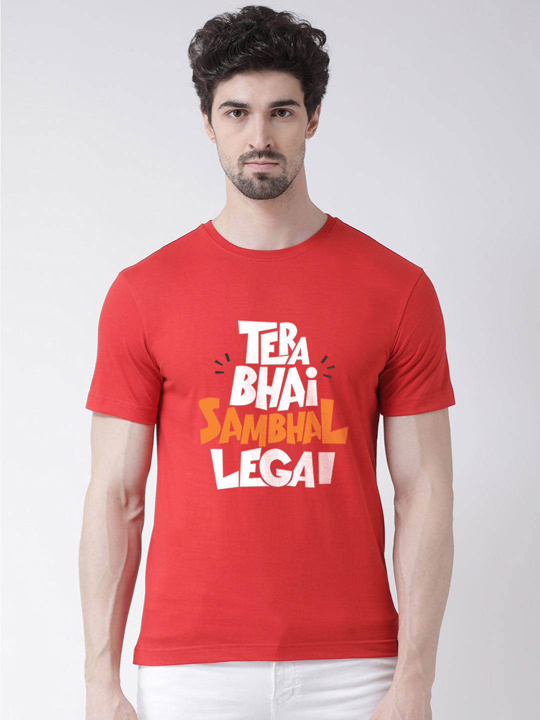 Tera bhai Sambhal lega Printed Clearence T-shirt - Friskers