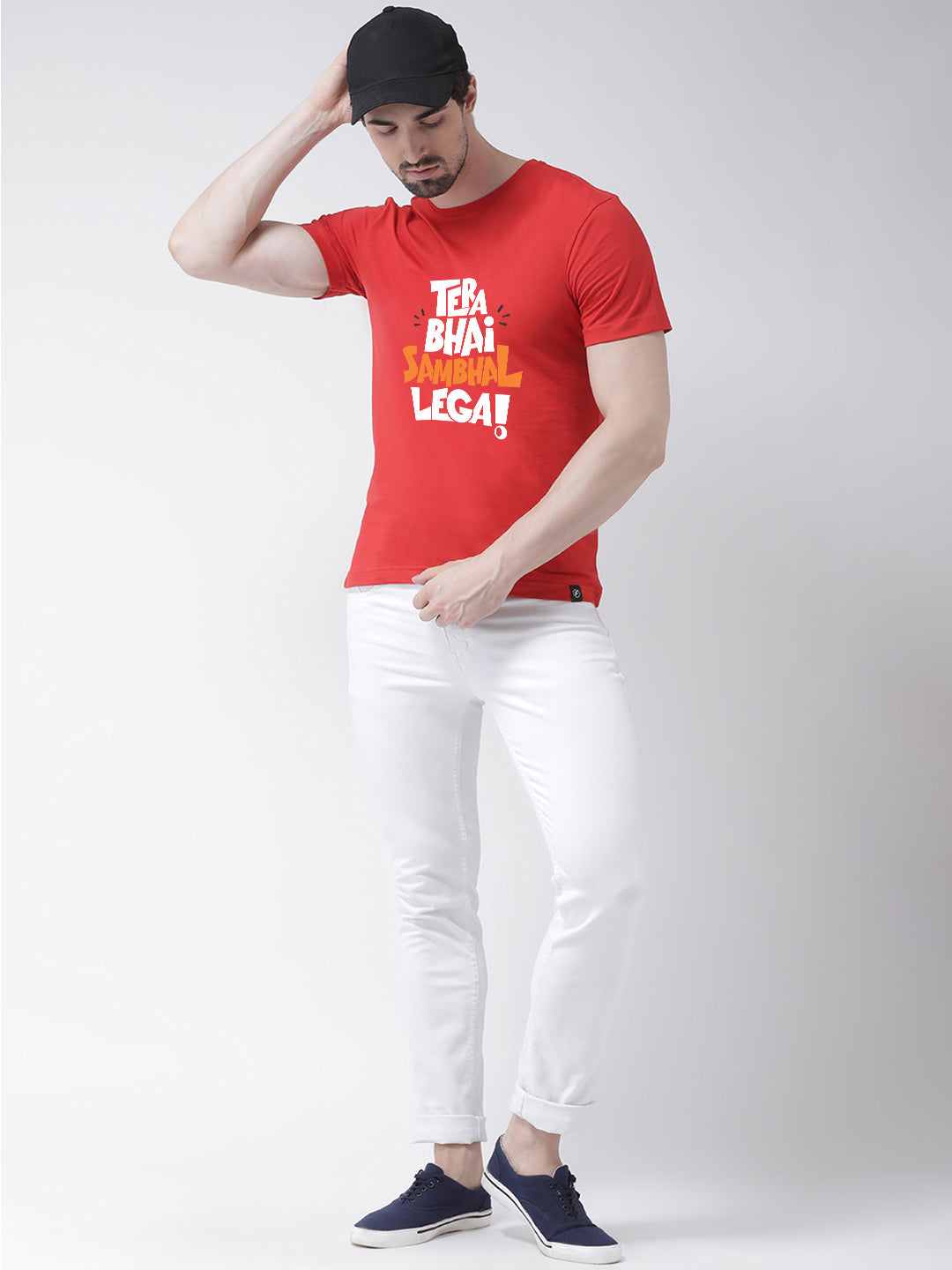 Tera bhai Sambhal lega Printed Clearence T-shirt - Friskers