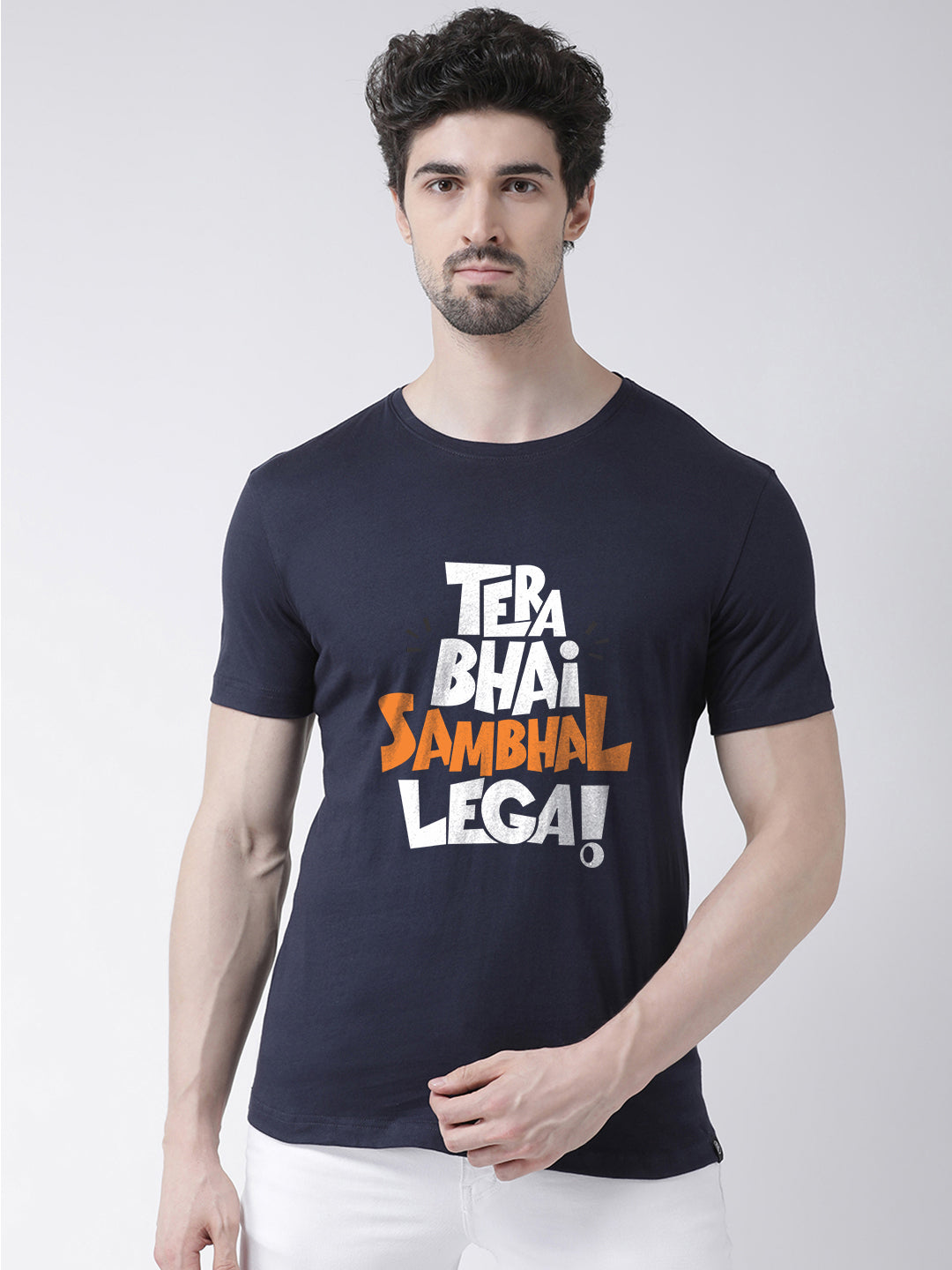 Tera bhai Sambhal lega Printed Clearence T-shirt - Friskers