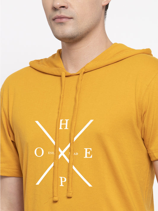 Hope Cross  Half Sleeves Printed Hoody T-shirt - Friskers