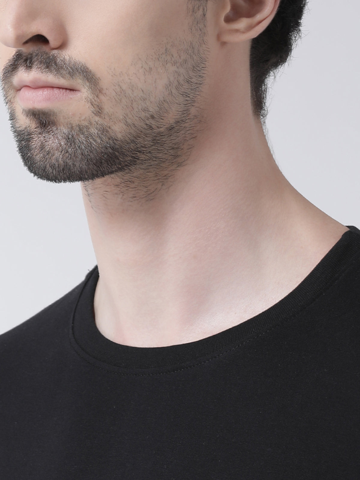 Men Solid Round Neck Full Sleeve T-shirt - Friskers