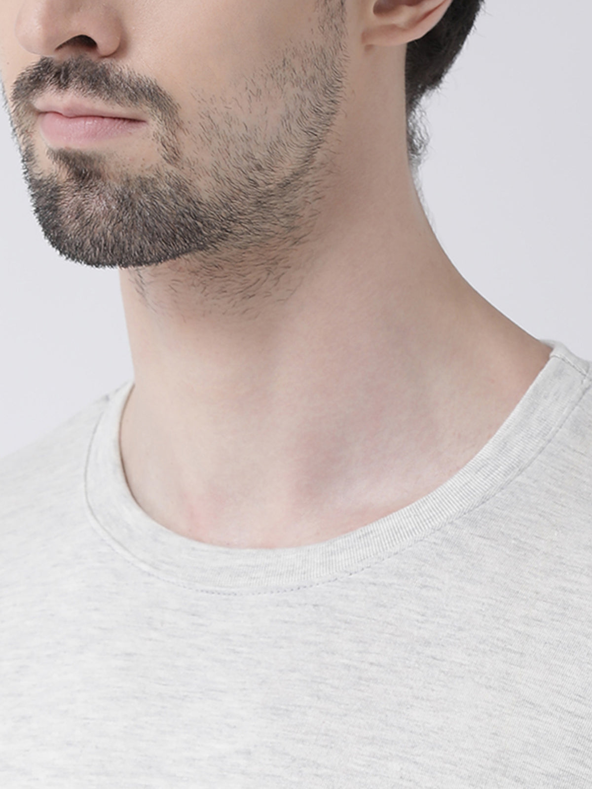 Men Solid Round Neck Full Sleeve T-shirt - Friskers