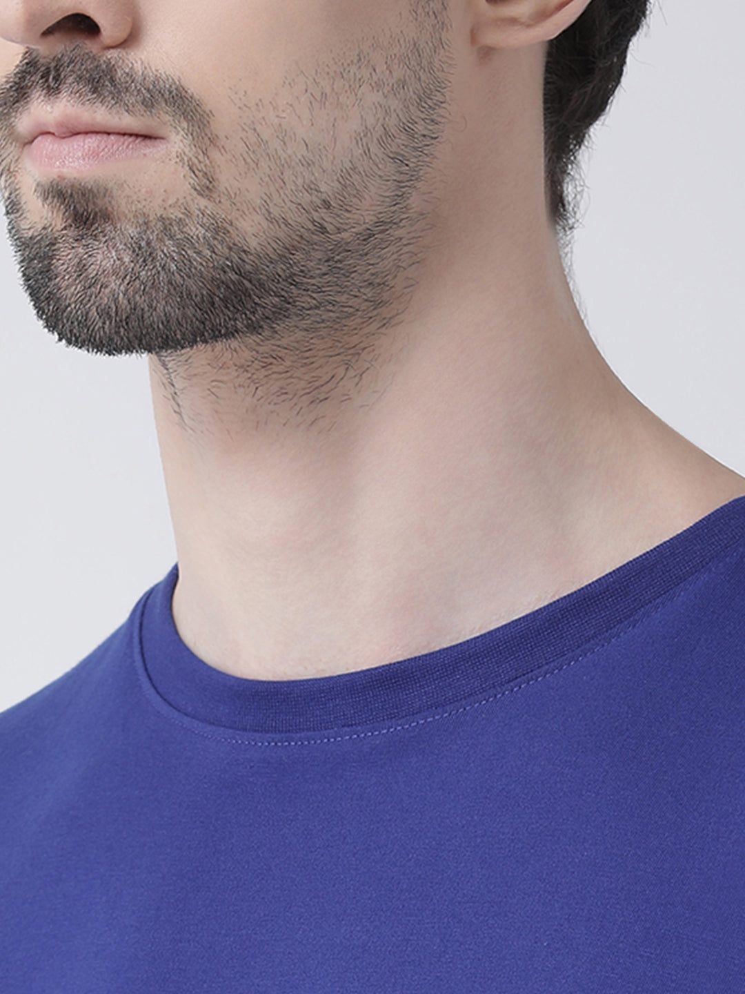 Men Solid Round Neck Full Sleeve T-shirt - Friskers