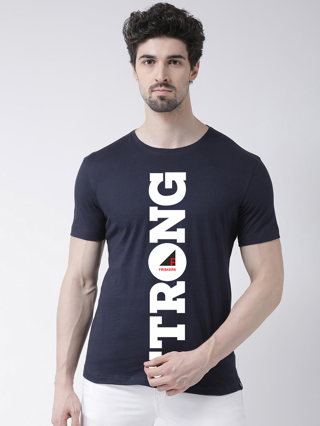 Mens Strong Printed Round Neck Clearence T-shirt - Friskers