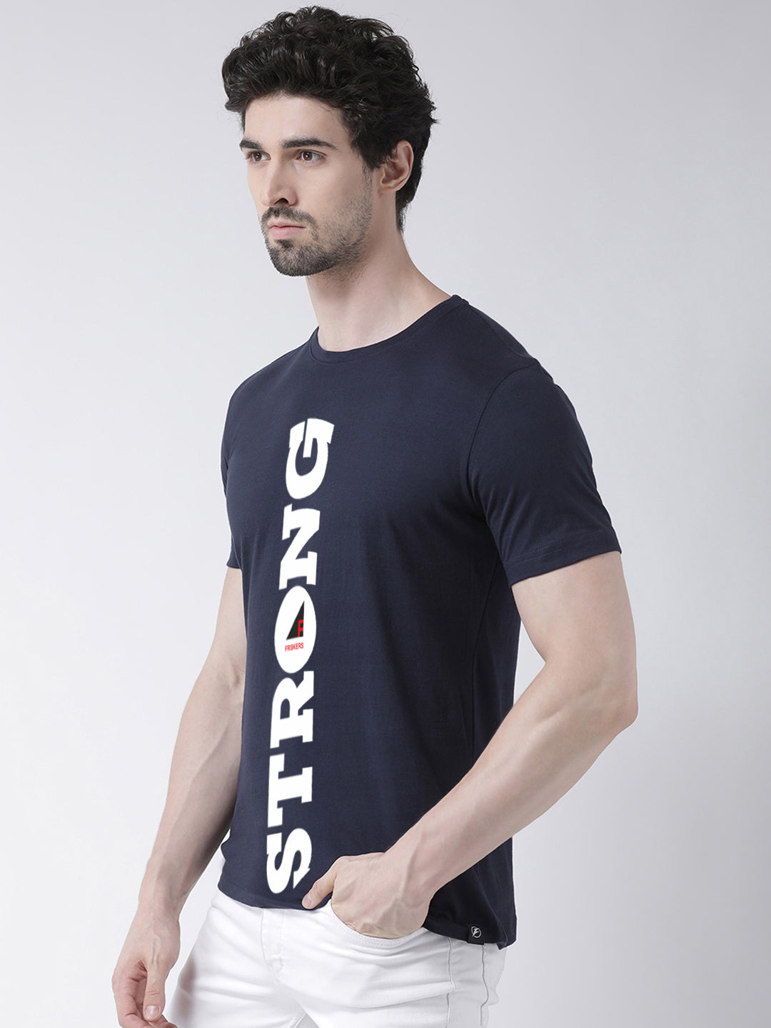 Mens Strong Printed Round Neck Clearence T-shirt - Friskers