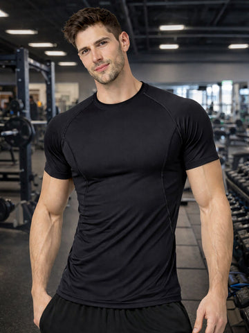 Mens Polyster Compression Gym Tshirt
