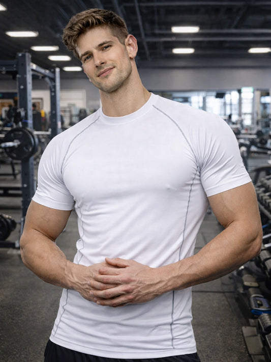 Mens Polyster Compression Gym Tshirt