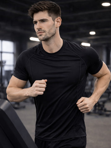 Mens Polyster Compression Training Gym Tshirt