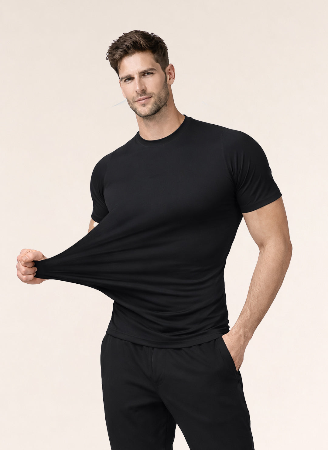 Mens Polyster Compression Training Gym Tshirt