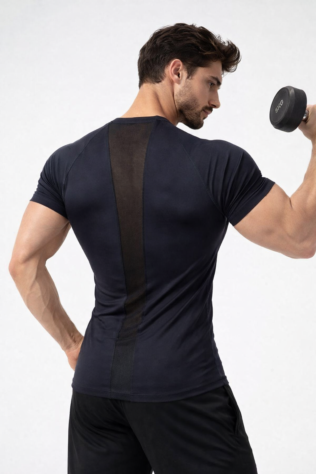 Mens Polyster Compression Training Gym Tshirt