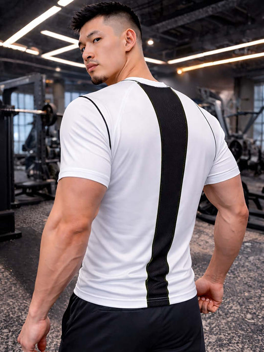 Mens Polyster Compression Training Gym Tshirt
