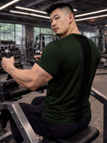 Mens Polyster Compression Training Gym Tshirt
