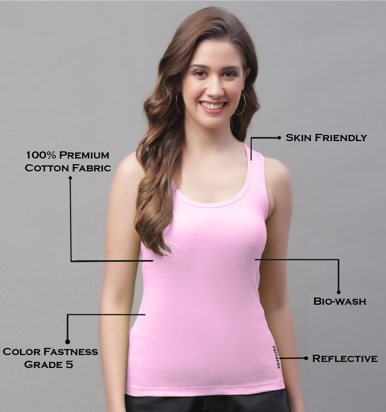 Women Pack Of 2 Light Pink & Purple Ultimate Active Tank Top - Friskers