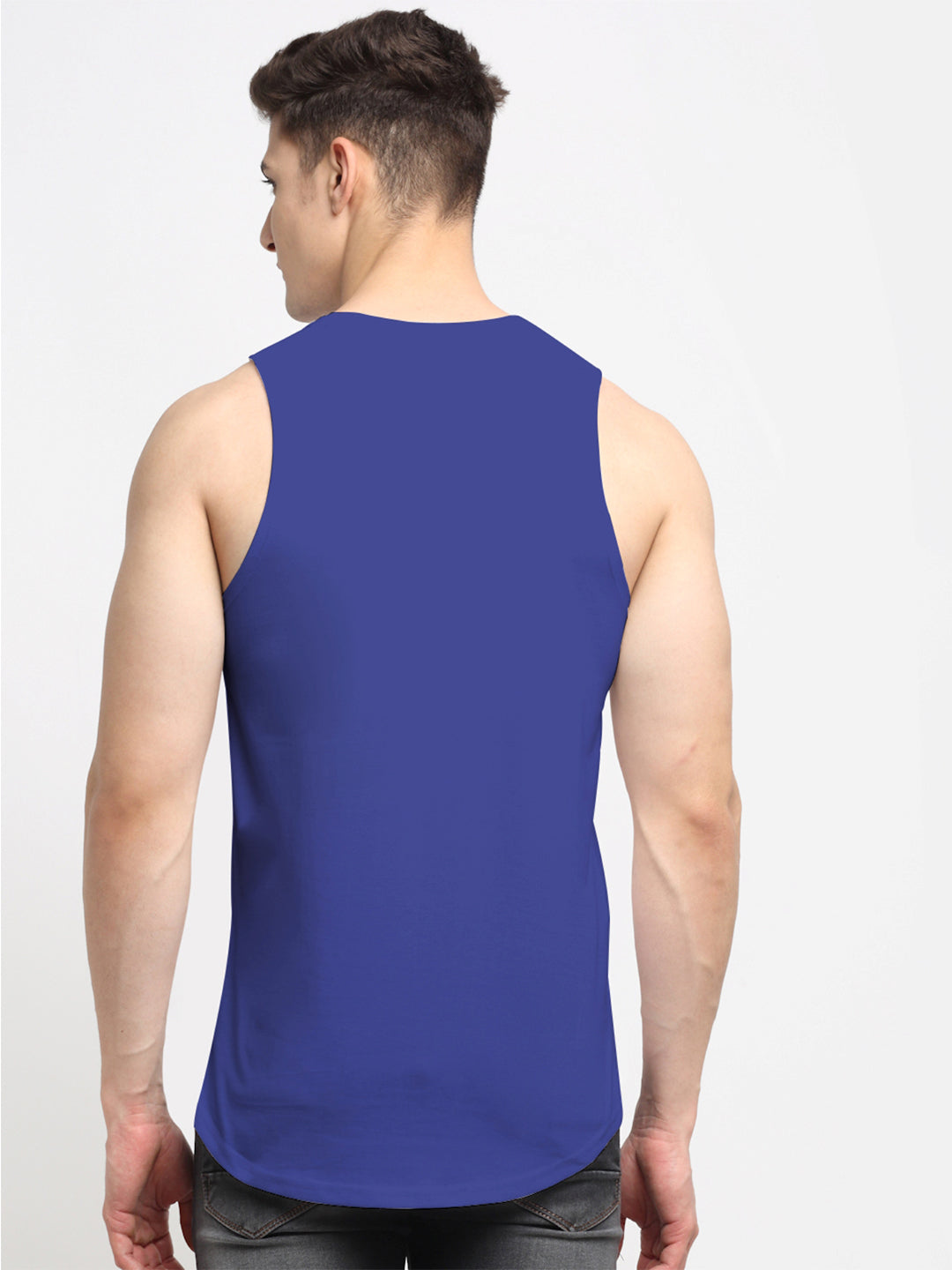Men's Never Stop Printed Cotton Gym Vest - Friskers