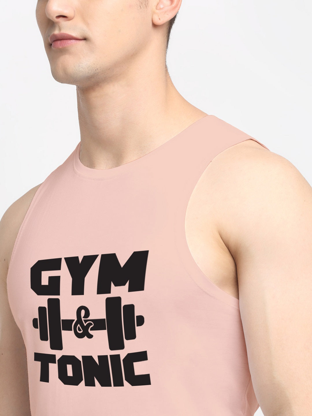 Men Gym Tonic Printed Cotton Training Vest - Friskers