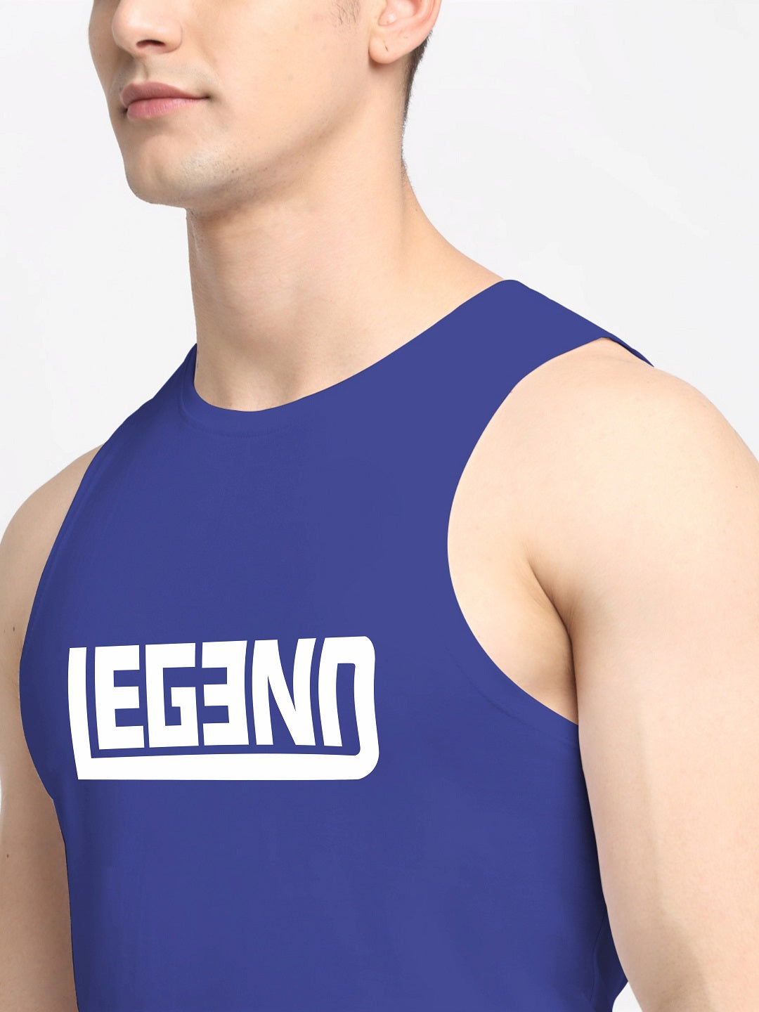 Men Legend Printed Cotton Training Vest - Friskers