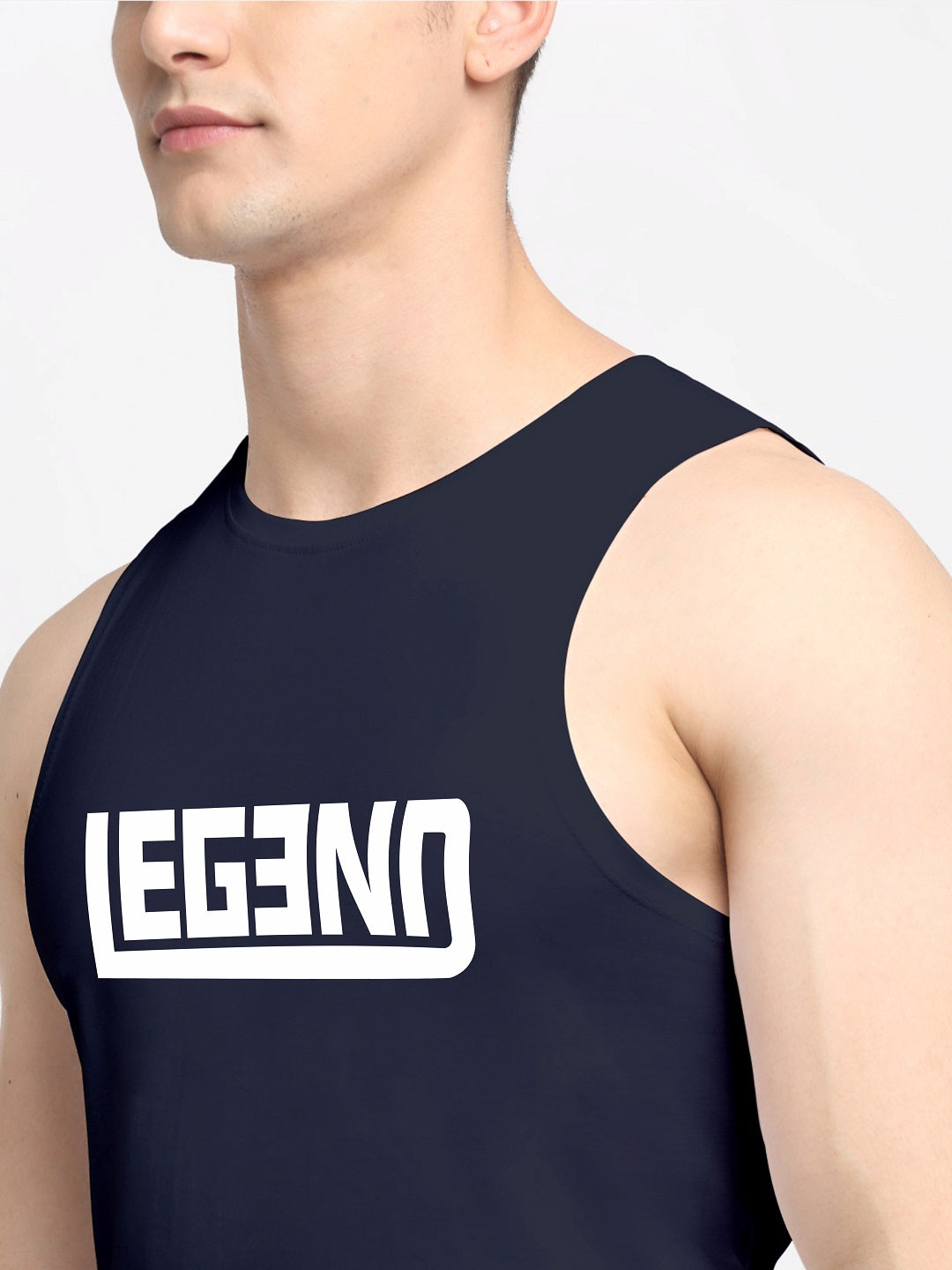 Men Legend Printed Cotton Training Vest - Friskers