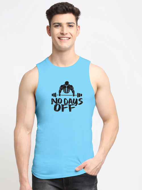 Men's No Days Off Printed Round Neck Gym Vest