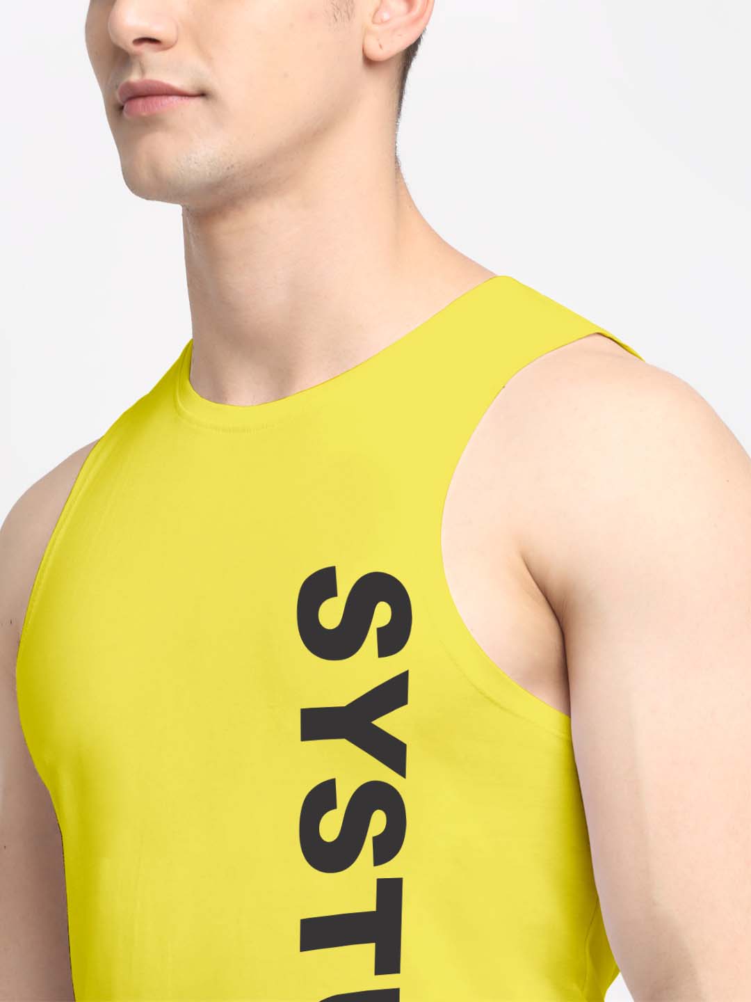 Men's System Printed Cotton Gym vest - Friskers