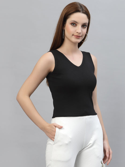 Women Pack Of 2 Ribbed Pure Cotton Top - Friskers