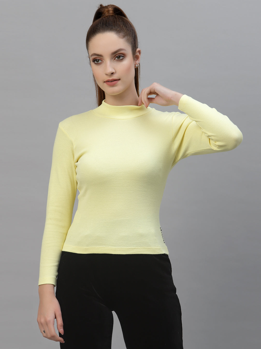 Women Pack Of 2 High Neck Full Sleeves Cotton Top - Friskers