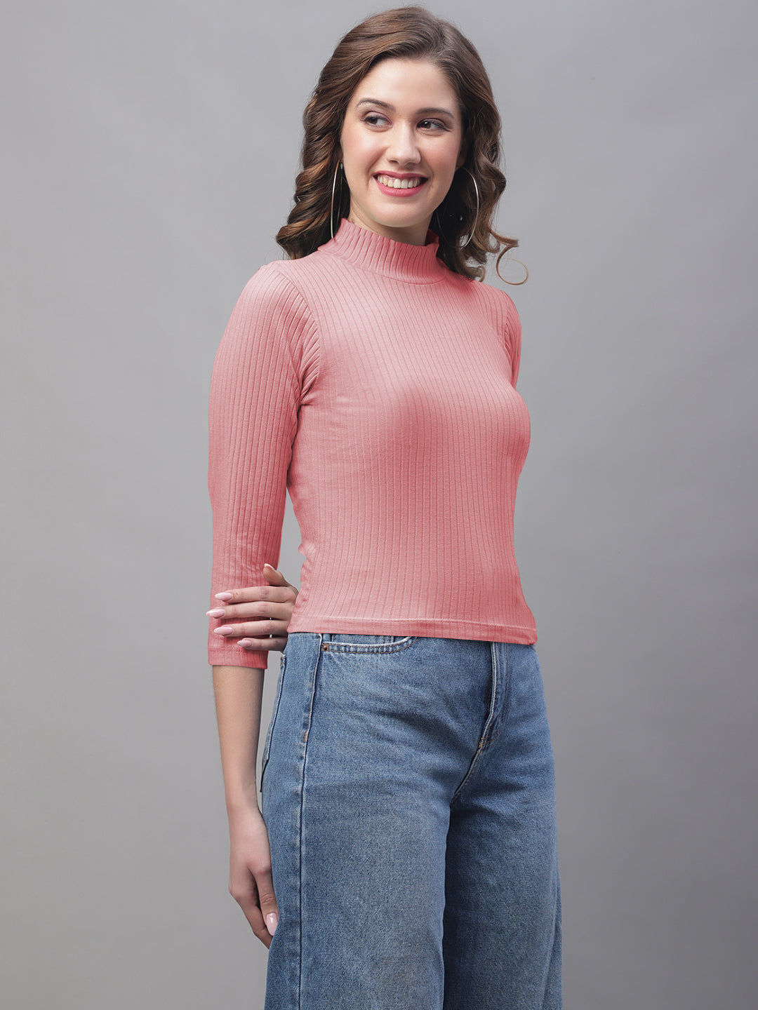 Friskers Women Mock Neck Full Sleeve Top - Friskers