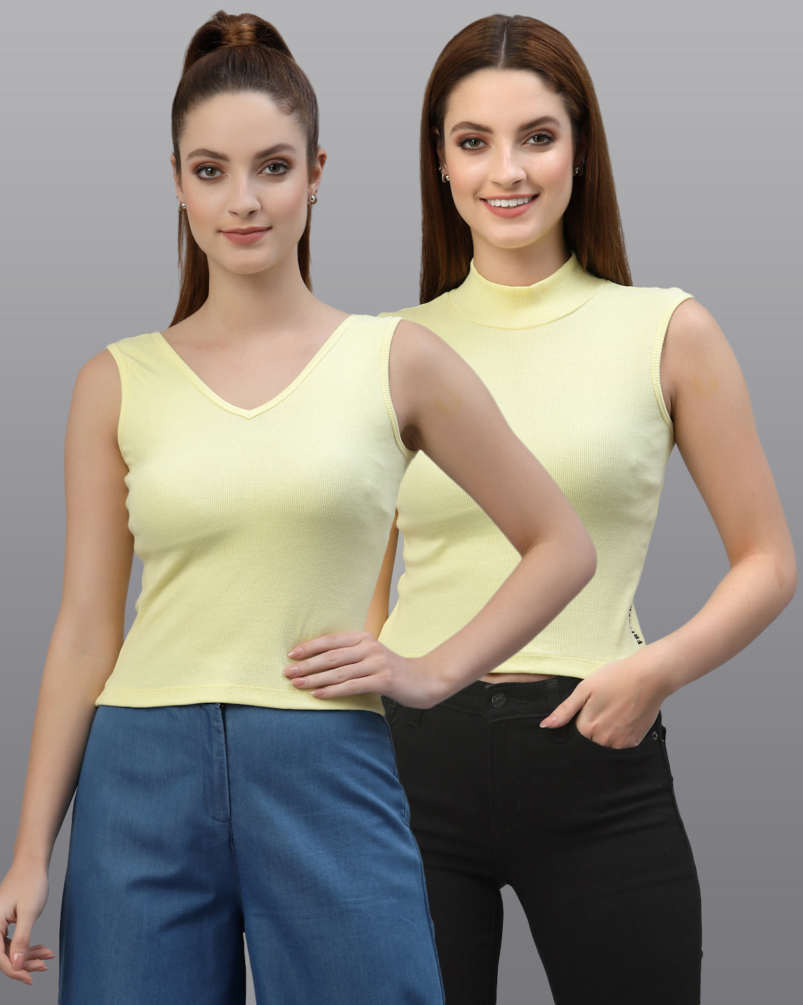 Women Pack Of 2 Pure Cotton Regular Fit Top - Friskers