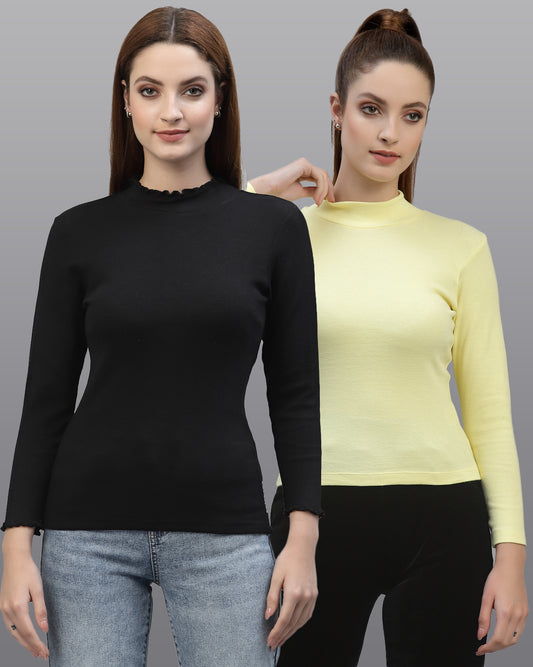 Women Pack Of 2 Cotton Regular Fit Top - Friskers