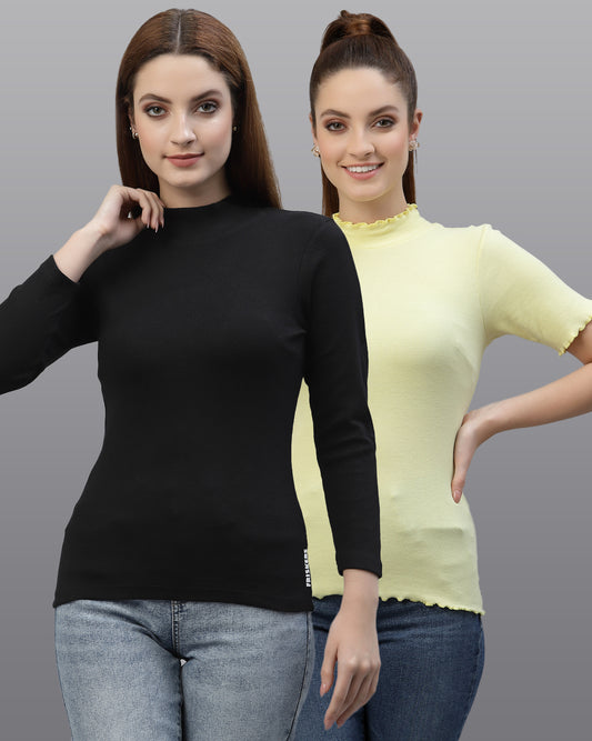 Women Pack Of 2 Pure Cotton Casual Top - Friskers