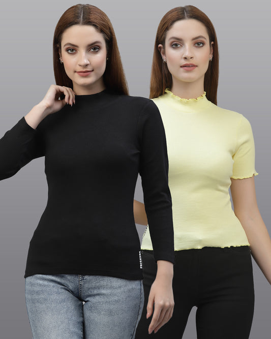 Women Pack Of 2 Pure Cotton Casual Top - Friskers