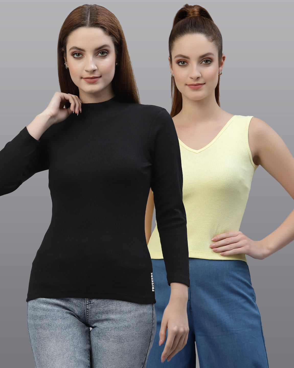 Women Pack Of 2 Pure Cotton Casual Top - Friskers