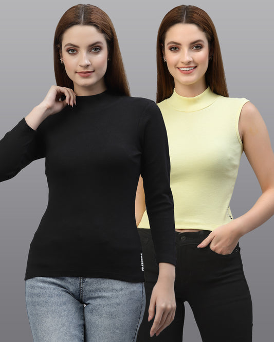Women Pack Of 2 Pure Cotton Casual Top - Friskers