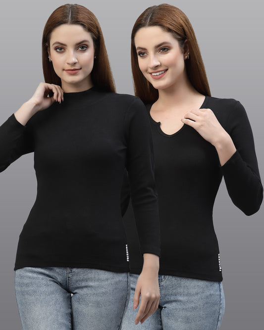 Women Pack Of 2 Pure Cotton Casual Top - Friskers