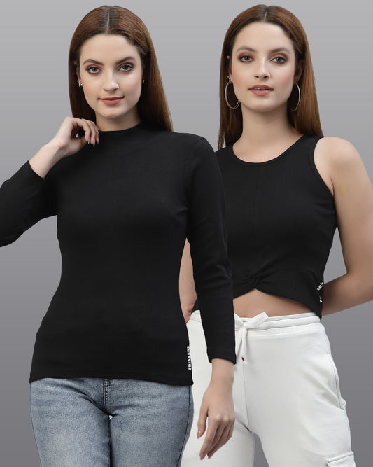 Women Pack Of 2 Pure Cotton Casual Top - Friskers